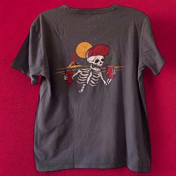 Taco Tuesday Skeleton Tee - Men's Large -  unique y2k grunge skull grey - Picture 1 of 9